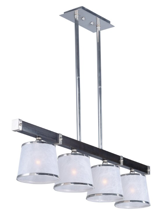 Foto para Maritime 4-light Linear Pendant WEPN Fiber Fabric MB Incandescent Incandescent (OA HT 10"-53.25") (CAN 11"x5.25"x1")