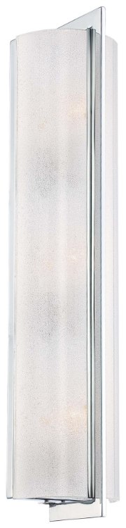 Foto para 60w SW 3 Light Wall Sconce Chrome White Iris