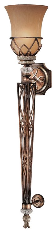 Foto para 100w SW 1 Light Wall Sconce Aston Court Bronze Avorio Mezzo