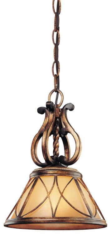 Foto para 100w SW 1 Light Mini Pendant Aston Court Bronze Avorio Mezzo