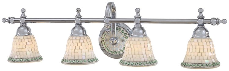 Foto para 100w SW 4 Light Bath Chrome Mosaic Tile Glass