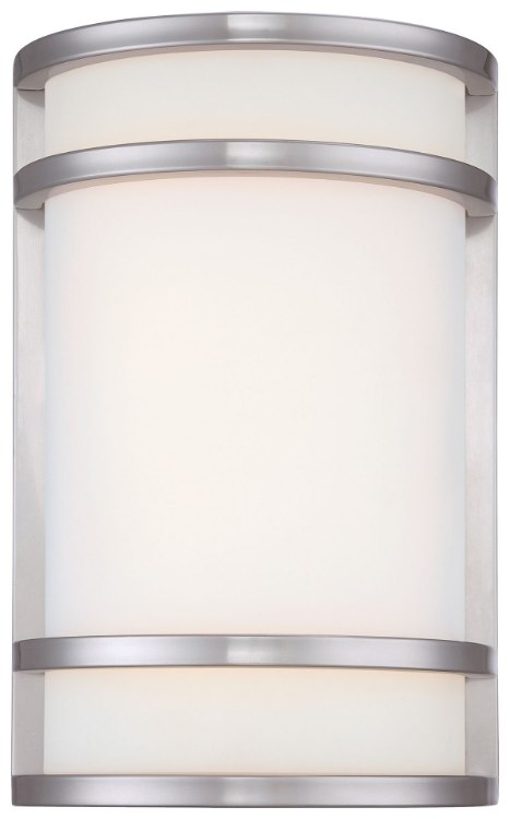 Foto para 19w SW Ac Led Pocket Lantern Brushed Stainless Steel Etched Opal Glass