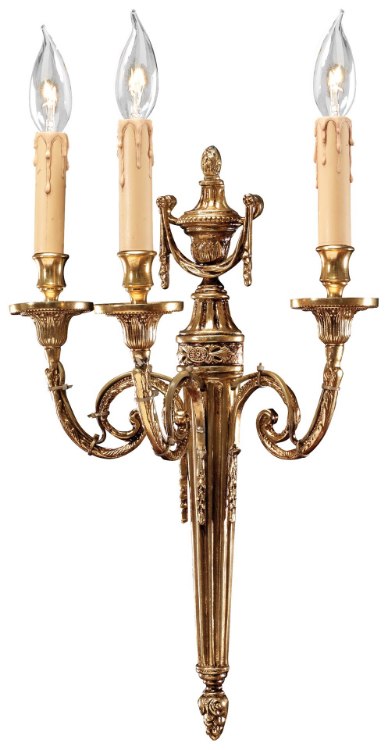 Foto para 60w SW Three Light Wall Sconce Stained Gold