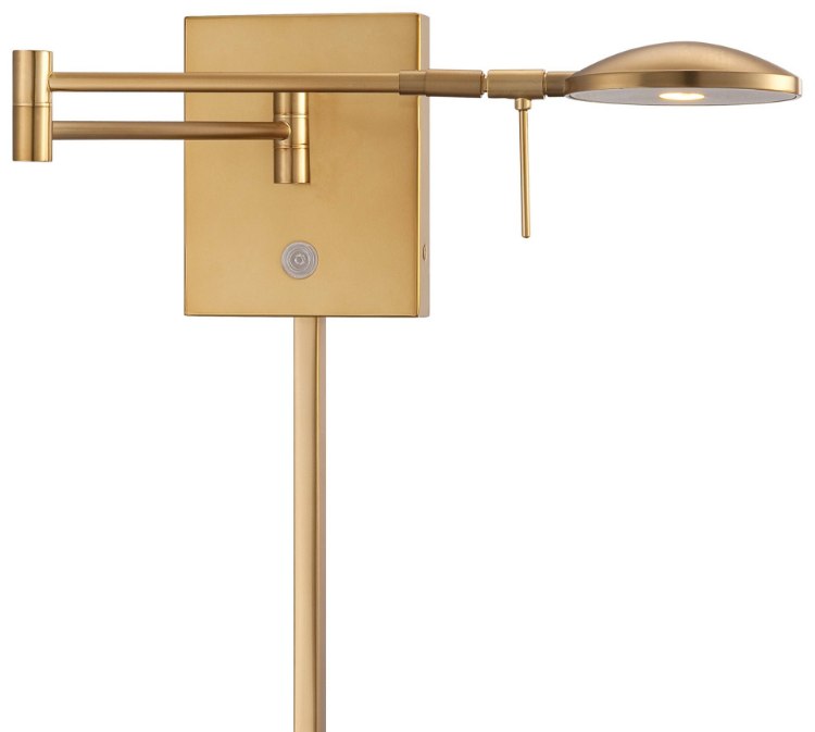 Foto para 8w WW 1 Light Led Swing Arm Wall Lamp Honey Gold