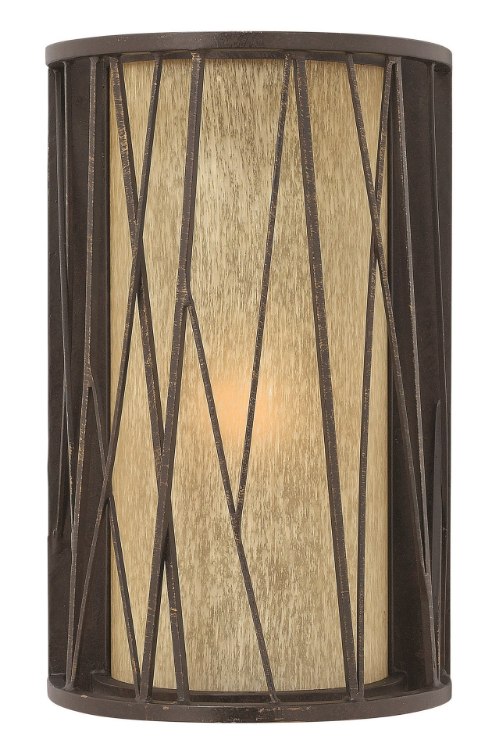 Foto para 17w Outdoor Elm LED Distressed Etched Amber Regency Bronze Medium Wall Mount