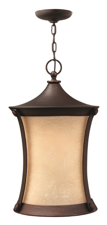 Foto para 15w Outdoor Thistledown LED Amber Linen Victorian Bronze Hanging