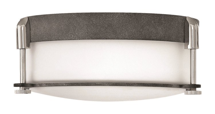 Foto para 60w Foyer Colbin MED Aged Zinc Flush Mount