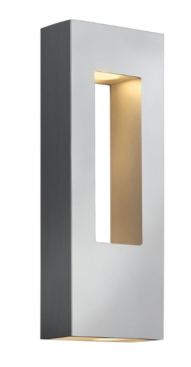 Foto para 20w Outdoor Atlantis MR-16 Etched Glass Lens Titanium Medium Wall Mount
