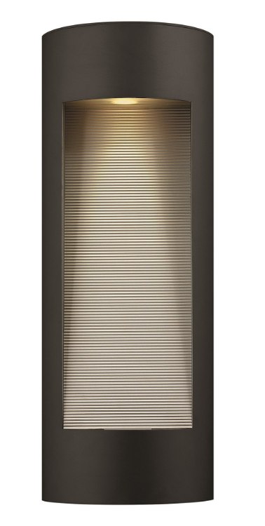 Foto para 7.5w Outdoor Luna LED Etched Glass Lens Satin Black Large Wall Mount