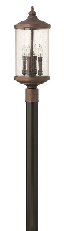 Foto para 60w Outdoor Barrington CAND Clear Seedy Victorian Bronze Post Top/ Pier Mount