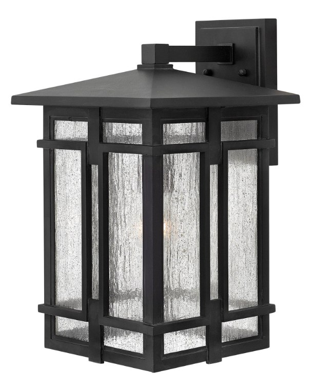 Foto para 100w Outdoor Tucker MED Clear Seedy Museum Black Large Wall Mount