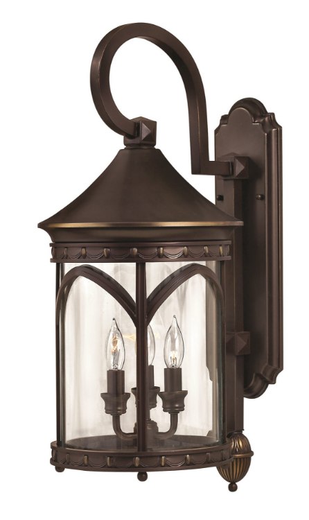 Foto para 40w Outdoor Lucerne CAND Clear Bent Panels Copper Bronze Medium Wall Mount
