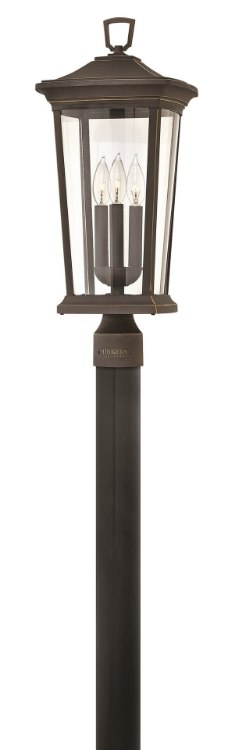 Foto para 60w Outdoor Bromley CAND Clear Oil Rubbed Bronze Post Top/ Pier Mount