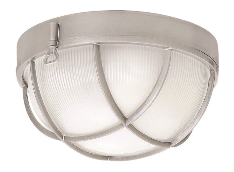 Foto para 60w Outdoor Marina MED Etched Holophane Hematite Flush Mount