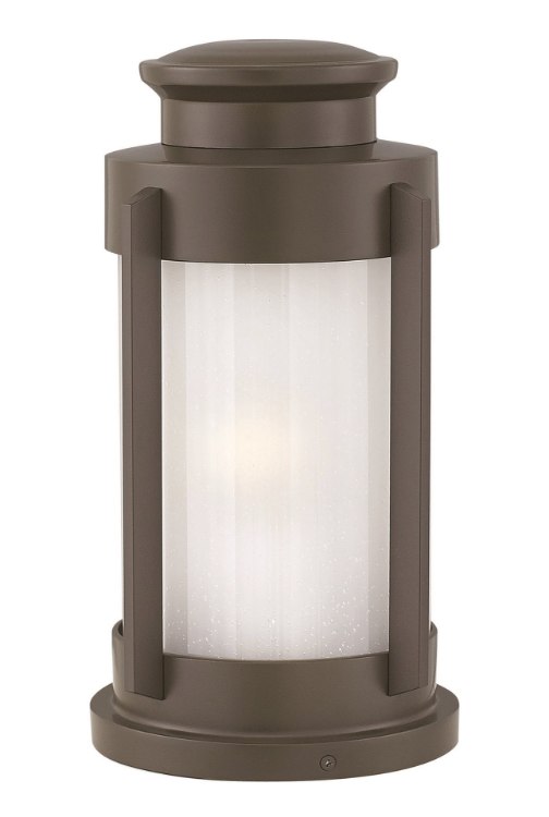 Foto para 100w Outdoor Briggs MED Etched Seedy Buckeye Bronze Pier Mount