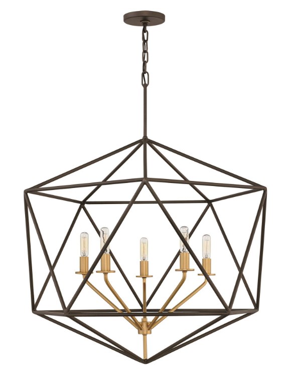 Foto para 60w Chandelier Astrid CAND Metallic Matte Bronze Single Tier Pendant