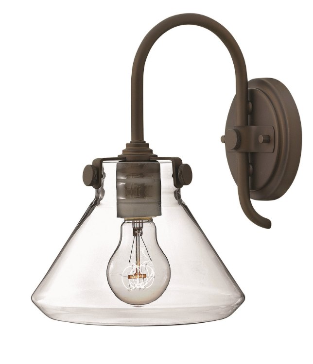 Foto para 100w Sconce Congress MED Clear Glass Oil Rubbed Bronze