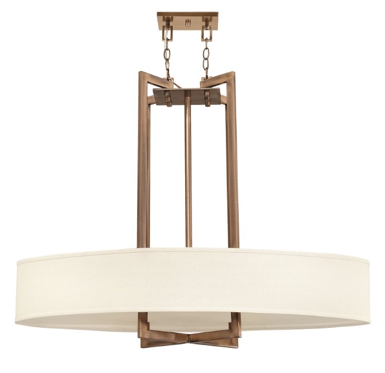 Foto para 100w Chandelier Hampton MED Brushed Bronze Inverted Pendant