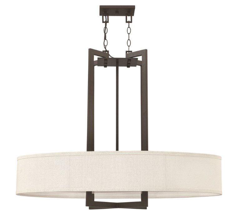 Foto para 100w Chandelier Hampton MED Buckeye Bronze Inverted Pendant