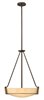 Foto para 100w Foyer Hathaway MED Etched Amber Olde Bronze Stem Hung Foyer