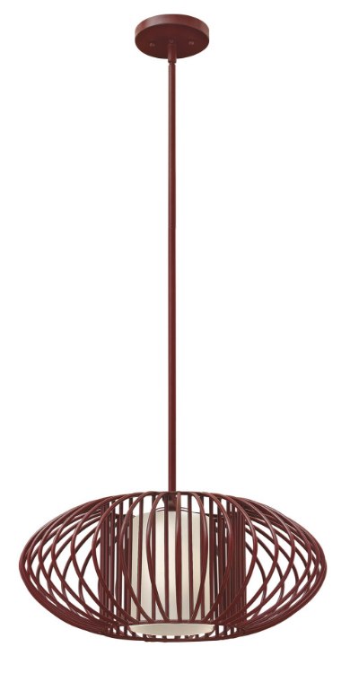 Foto para 18w Mini-Pendant Vibe GU24 Etched Opal Crimson