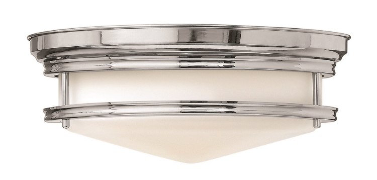Foto para 32w Foyer Hadley LED Etched Opal Chrome Flush Mount