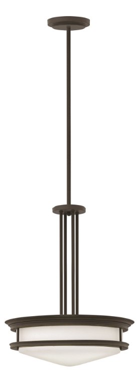 Foto para 26w Foyer Hadley GU24 Etched Opal Oil Rubbed Bronze Inverted Pendant
