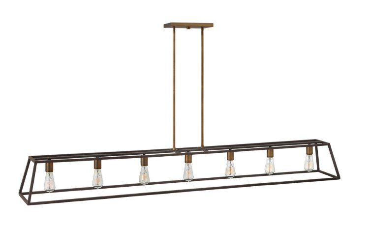Foto para 100w Chandelier Fulton MED Bronze Stem Hung Linear