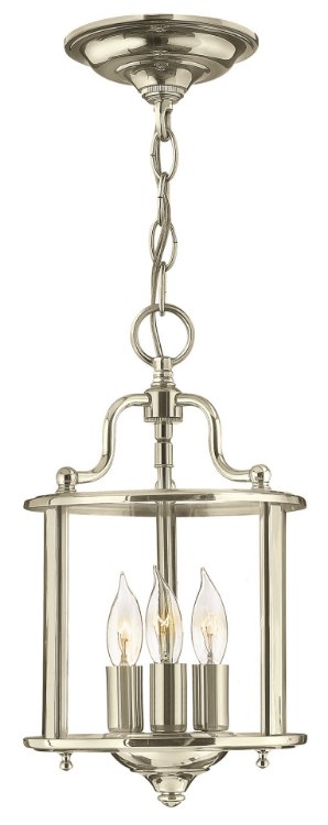 Picture of 60w Foyer Gentry CAND Clear Rounded Panels Polished Nickel Single Tier Foyer