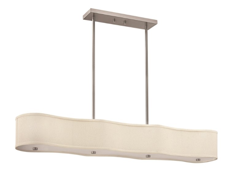 Foto para 18w Foyer Cirrus GU24 Brushed Nickel Stem Hung Linear