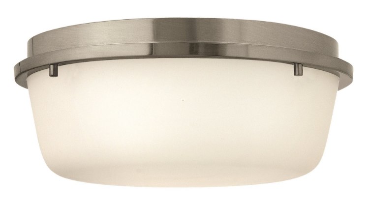 Foto para 60w Foyer Turner MED Etched Opal Brushed Nickel Flush Mount