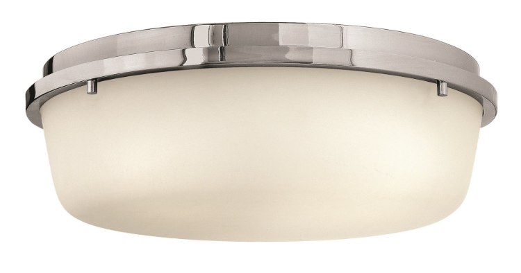 Foto para 60w Foyer Turner MED Etched Opal Chrome Flush Mount