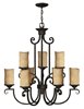Foto para 100w Chandelier Casa MED Antique Scavo Olde Black Two Tier Foyer