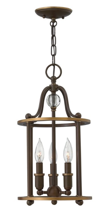 Foto para 60w Foyer Elaine CAND Light Oiled Bronze Small Foyer