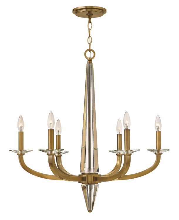 Foto para 60w Chandelier Ascher CAND Brushed Caramel Single Tier Foyer