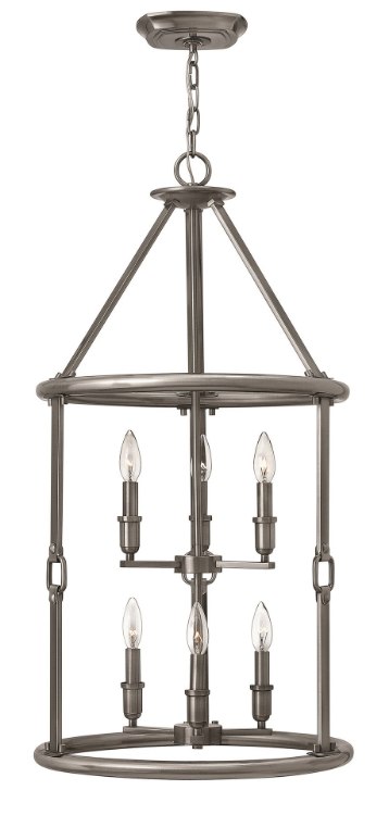 Foto para 60w Foyer Dakota CAND Polished Antique Nickel Two Tier Foyer