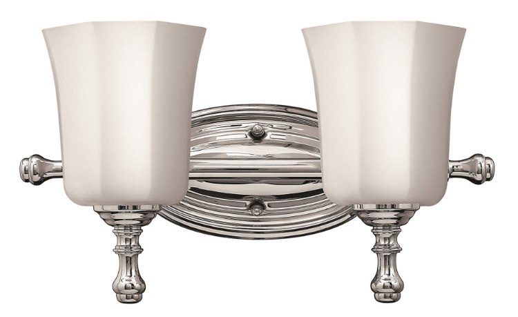 Foto para 100w Bath Shelly MED Etched Opal Chrome Bath Two Light