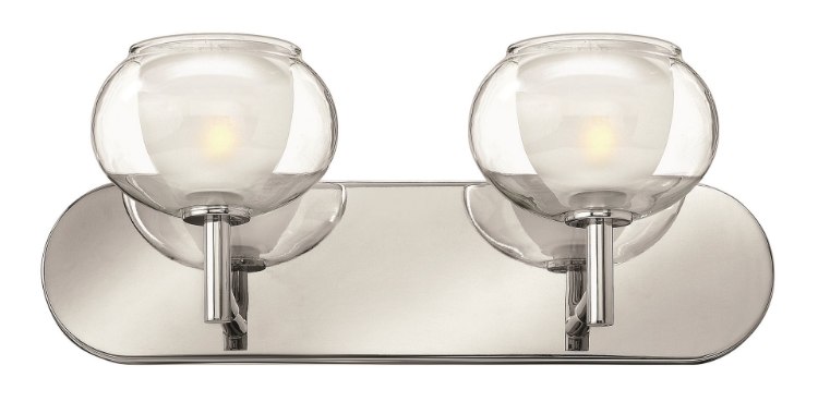 Foto para 60w Bath Katia G-9 Clear and Etched Chrome Bath Two Light