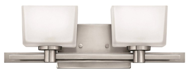 Foto para 4.5w Bath Taylor G9 LED Etched White Brushed Nickel Bath Two Light