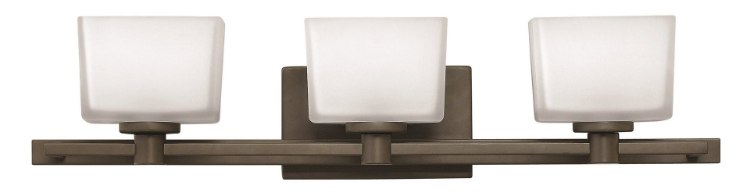 Foto para 4.5w Bath Taylor G9 LED Etched White Buckeye Bronze Bath Three Light