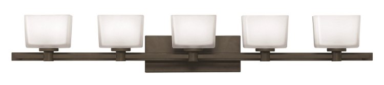 Foto para 4.5w Bath Taylor G9 LED Etched White Buckeye Bronze Bath Five Light