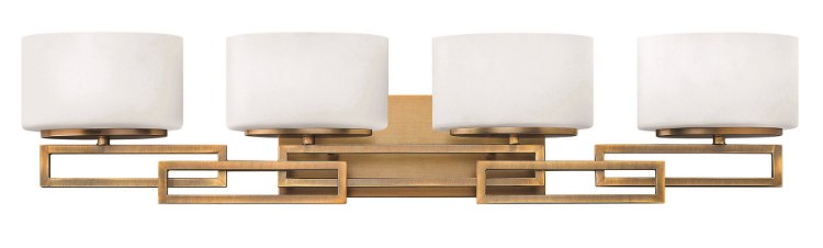Foto para 4.5w Bath Lanza G9 LED Etched Opal Brushed Bronze Bath Four Light