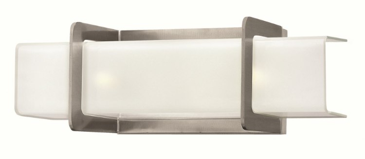 Foto para 60w Bath Union G-9 Clear Inside Etched Brushed Nickel Bath Two Light