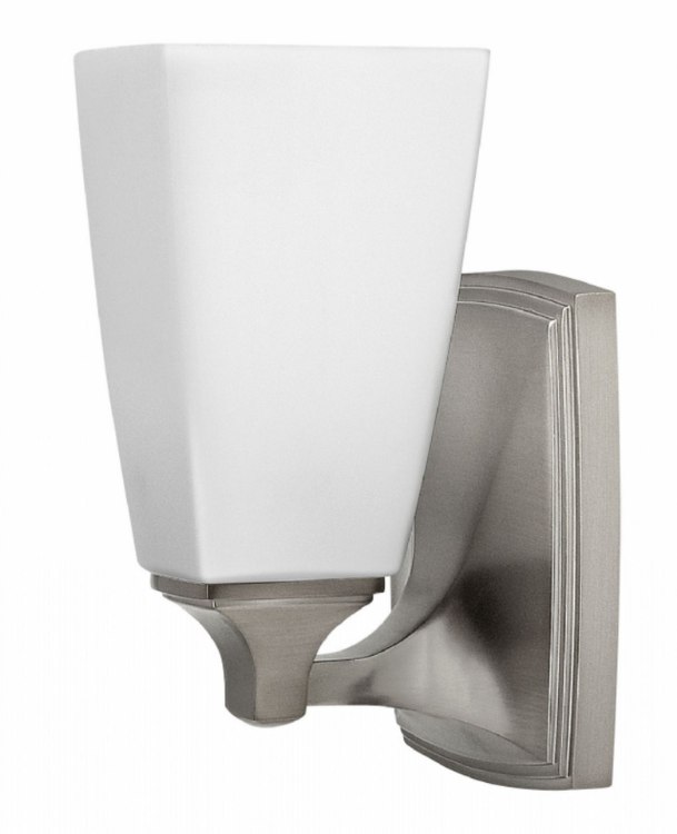 Foto para 100w Bath Darby MED Etched Opal Brushed Nickel Bath Sconce