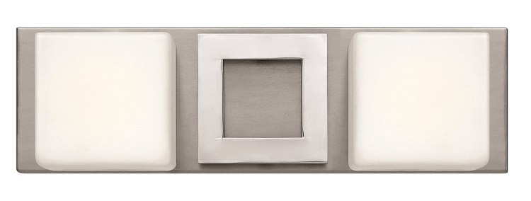 Foto para 60w Bath Mirage G-9 Etched Opal Brushed Nickel Bath Two Light