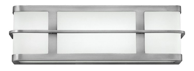 Foto para 15w Bath Fairlane LED Etched White Acrylic Brushed Nickel Bath Two Light