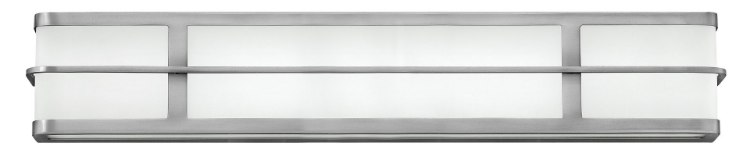 Foto para 15w Bath Fairlane LED Etched White Acrylic Brushed Nickel Bath Four Light