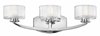 Foto para 4.5w Bath Meridian G9 LED Thick Faceted Clear Inside Etched Chrome Bath Three Light