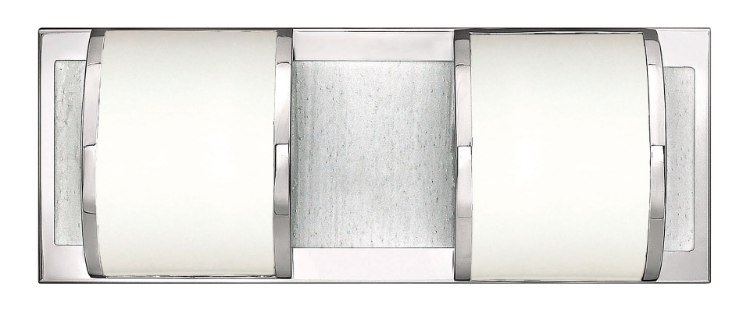 Foto para 60w Bath Mira G-9 Etched Opal Chrome Bath Two Light