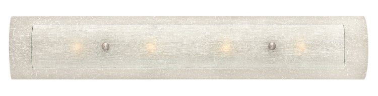 Foto para 60w Bath Duet G-9 Etched Linen and Rain Brushed Nickel Bath Four Light